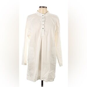 1X Eileen Fisher Organic Cotton white Tunic blouse